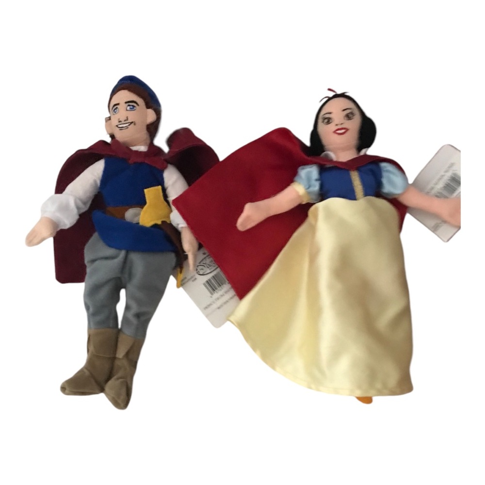 Disney Stores Snow White and Prince Plush/stuffed Toys